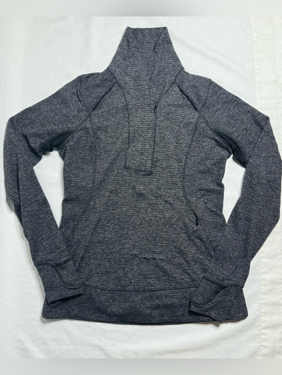 lululemon athletica Tops - Lululemon Womens Think Fast Pullover Size 10 Zip Warm Running Jog Top